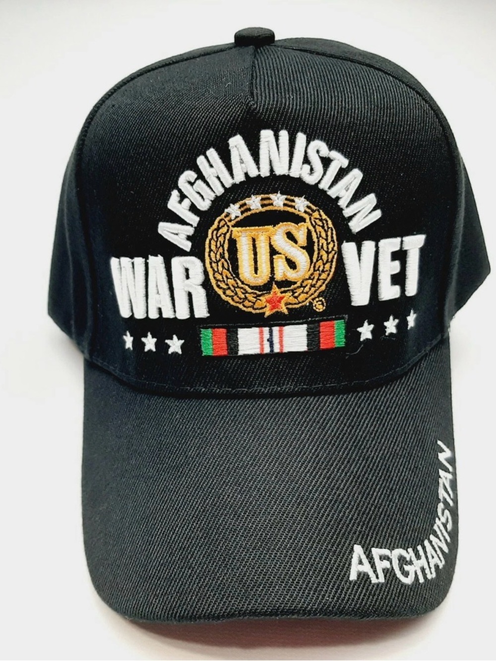 Afghanistan War Veteran Men's Embroidered Hat Cap Hat Black Strapback